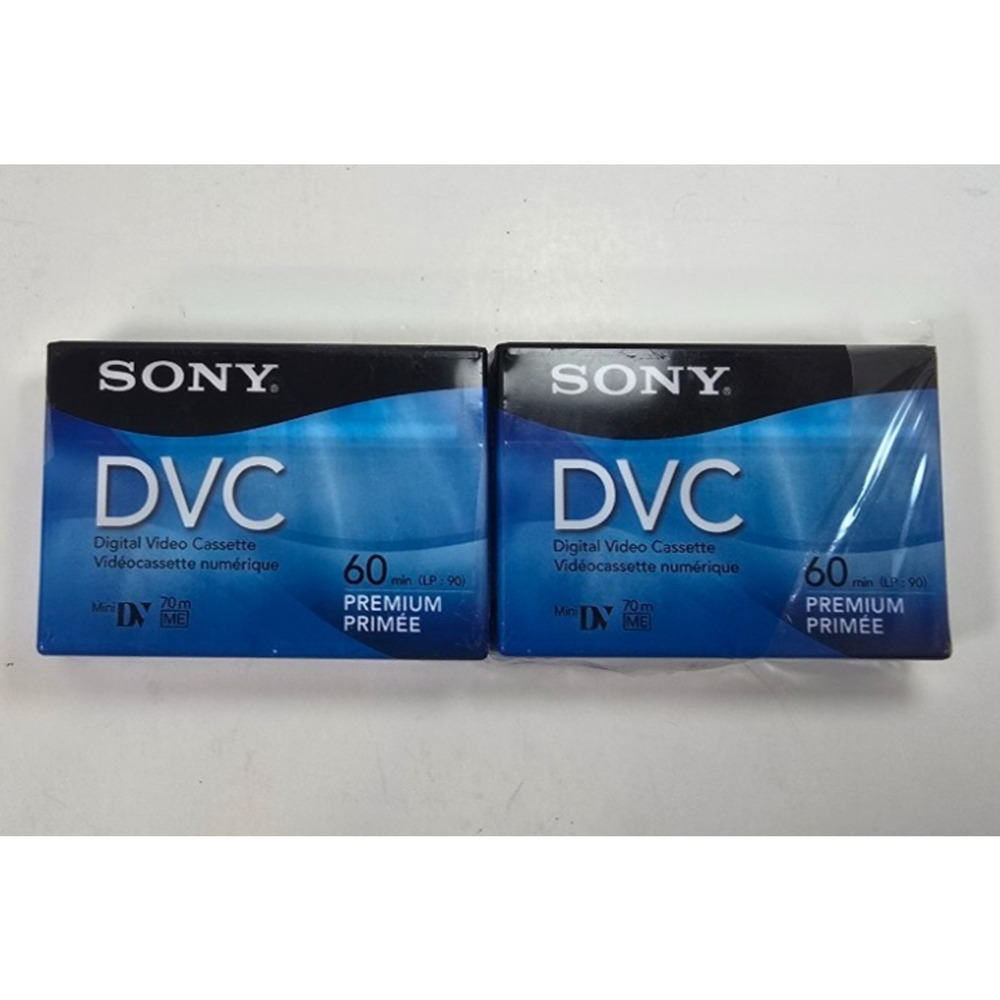 NEW 2 Pack SONY‎ DVM60PRR Premium MiniDV 60min Digital Video Cassettes